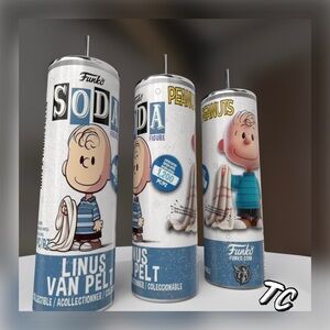 Funko Design Soda Linus Van Pelt Blue and White Edition 20oz Tumbler